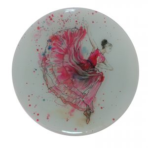 "Divine Grace" - Recycled Glass Wall Panel - 20" Diameter