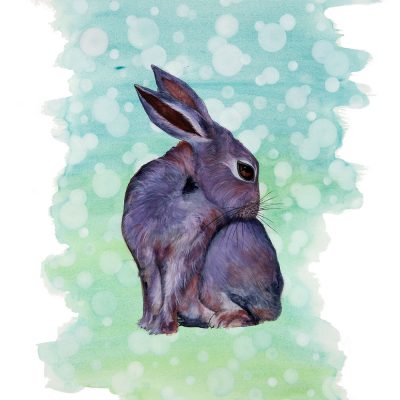 "Some Bunny Love Me" - Original Watercolour for Sale - Prints Available