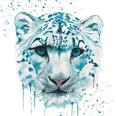 Snow Leopard - Original Watercolour - 30 x 24 Inches (unframed)